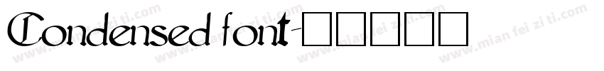 Condensed font字体转换